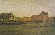 Vincent Van Gogh Farmhouses in Loosduinen at The Hague in the dawn oil painting picture wholesale